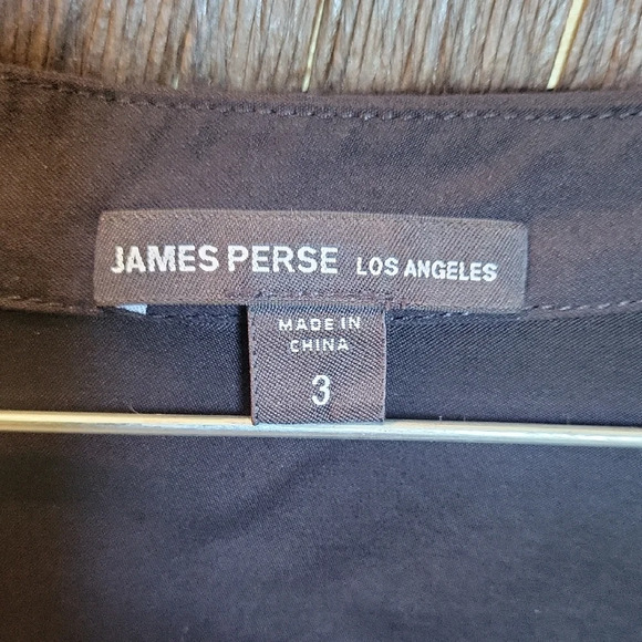 James Perse Black Wrap Blouse with Relaxed Fit - Picture 2 of 4